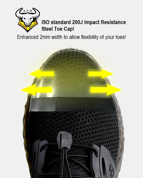 KTG Steel Toe Anti Pierce Safety Shoes Model SS49 - Stylish, comfortable and breathable wide toe