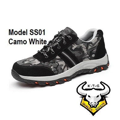 K.T.G (KaiTheGent) steel toe safety work shoes SS01 - Camo White