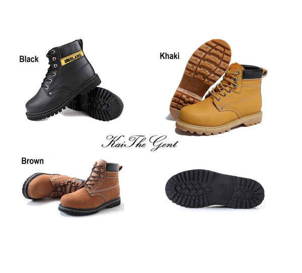 Detailed images of KaiTheGent steel toe safety work boots model SS34